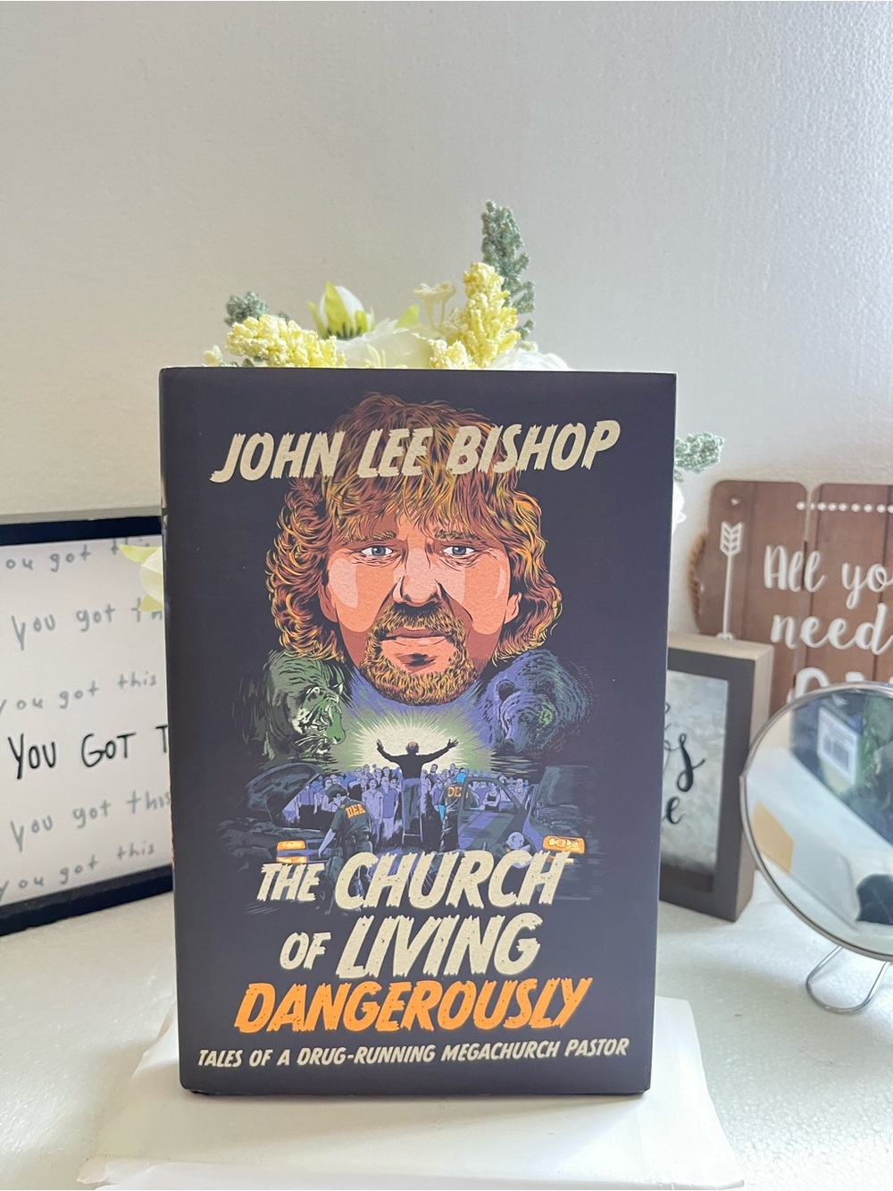 John Lee Bishop The Church of Living Dangerously Wall Art - Black